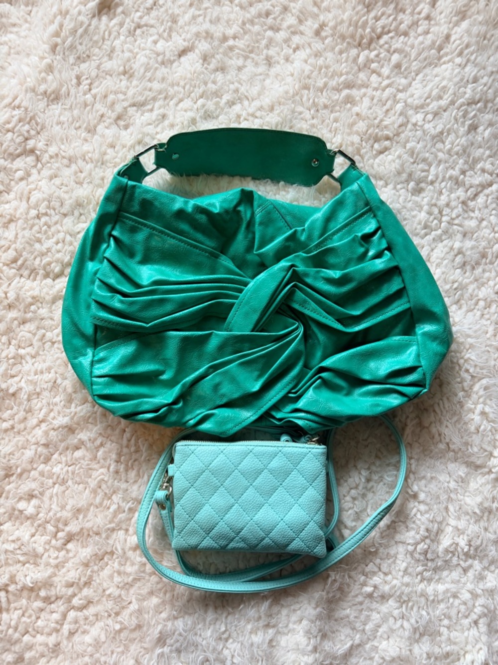 Mint & Seafoam Bag Bundle Chinese Laundry Hobo & Charming Charlie Crossbody